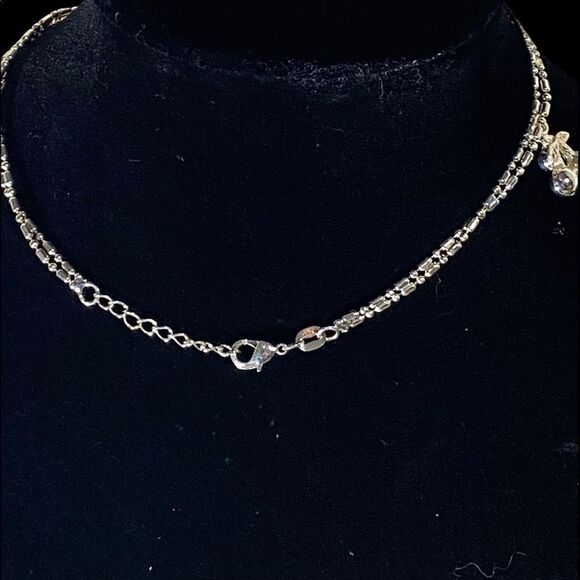 Sterling silver 925 adjustable ankle bracelet with cherries, peace, dragonfly - Picture 6 of 14